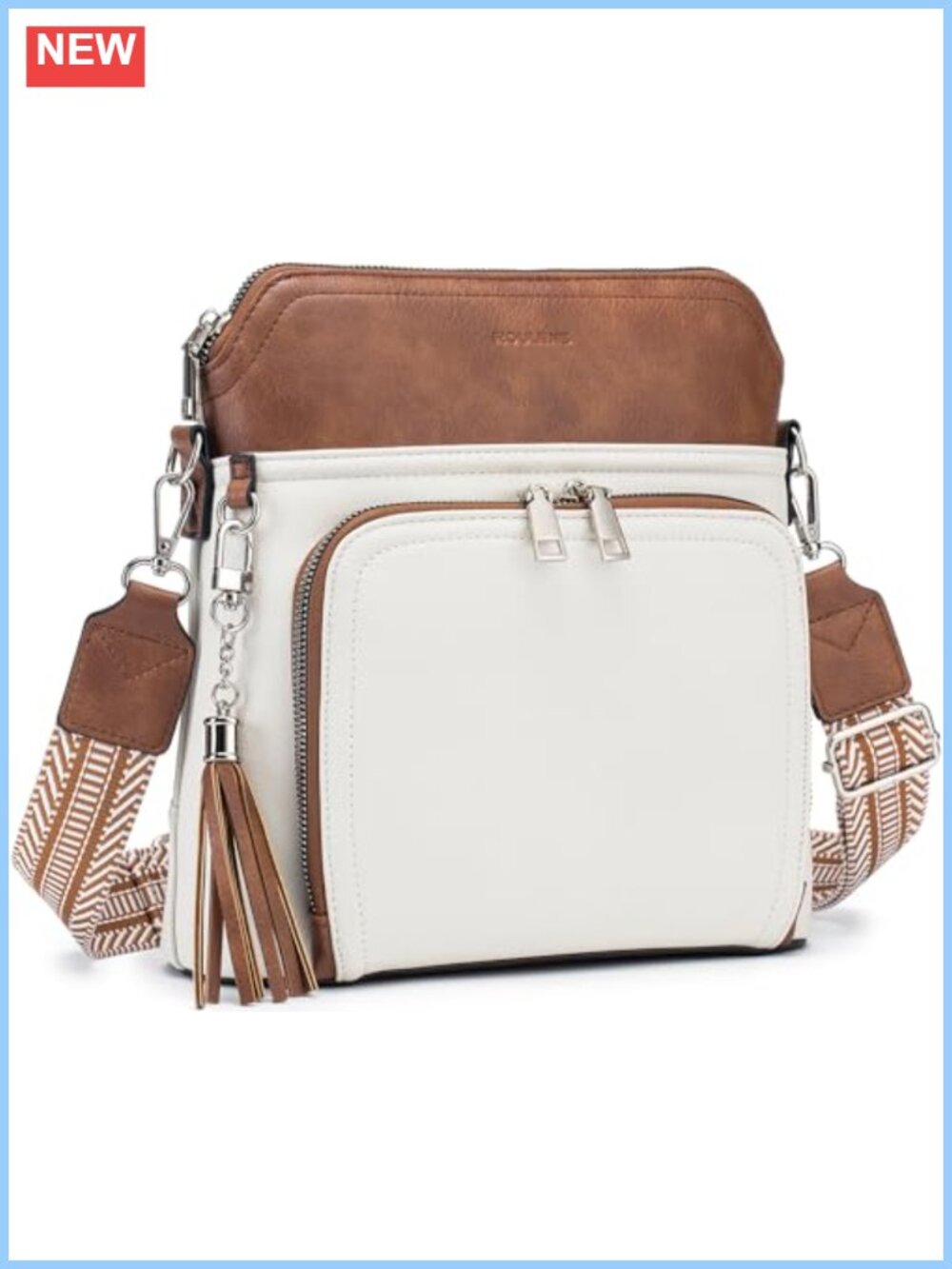 PU Leather Crossbody Wallet Purse RFID Card Slots Adjustable Strap